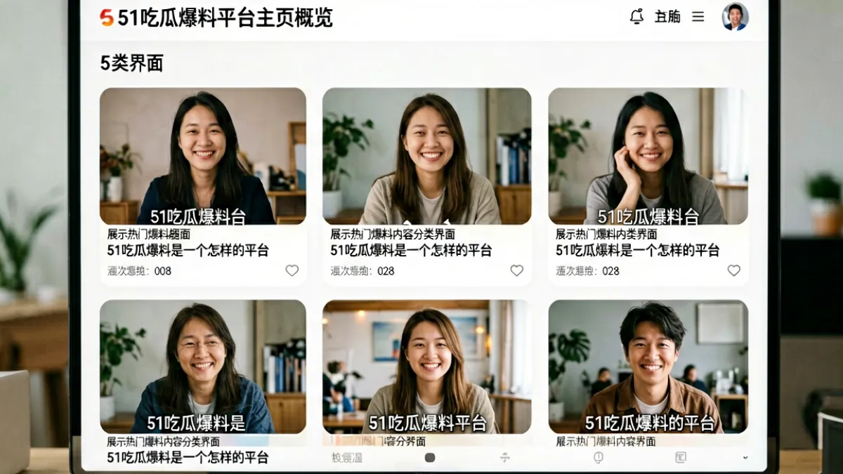 51吃瓜爆料平台主页概览，展示热门爆料内容分类界面