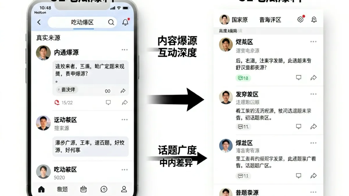多个吃瓜平台横向对比示意图