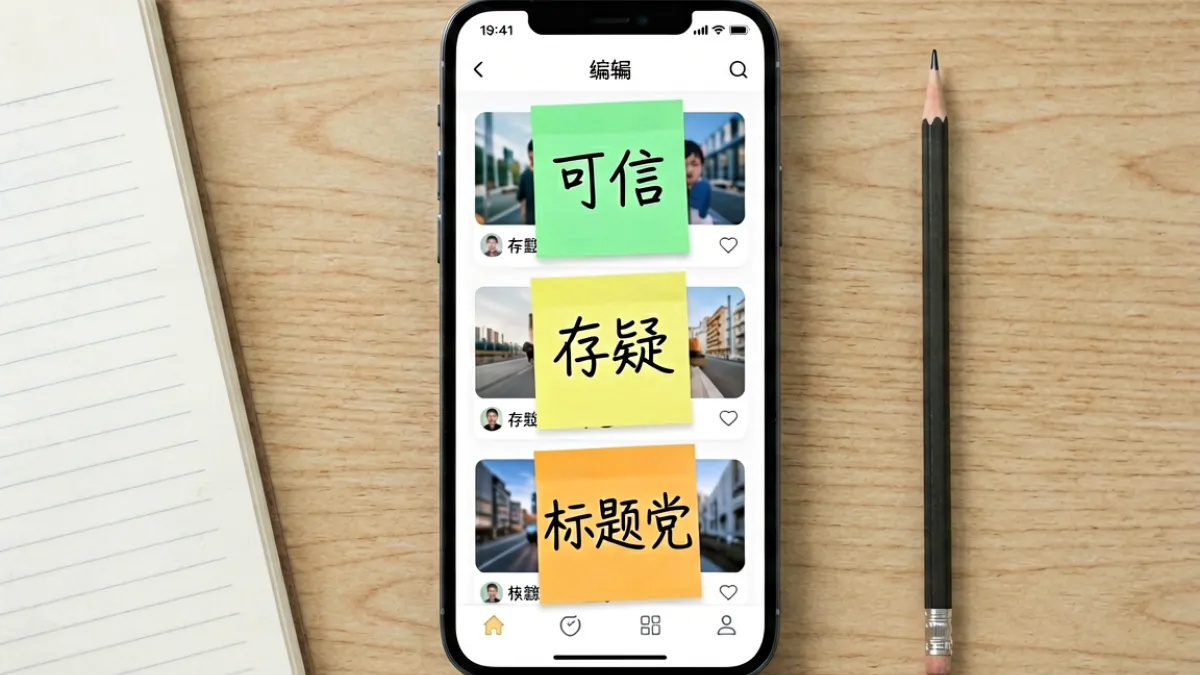 用户在手机上浏览吃瓜爆料平台的内容分类示意